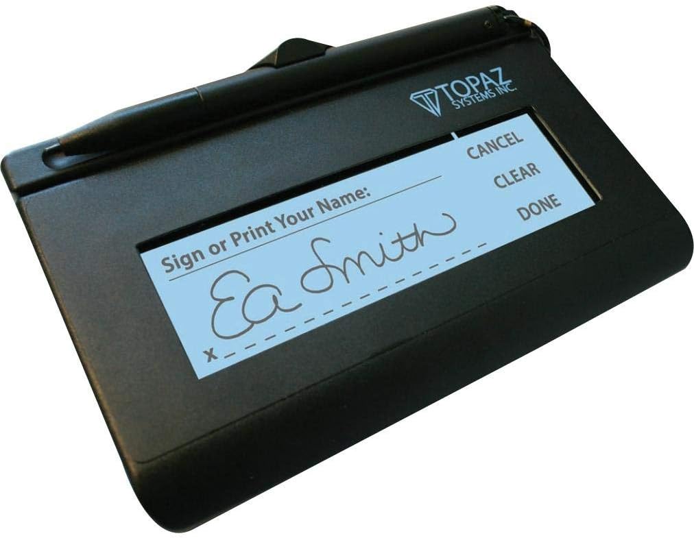 Topaz SigLite 1x5 LCD Signature Capture Pad T-LBK460-HSB-R by Topaz