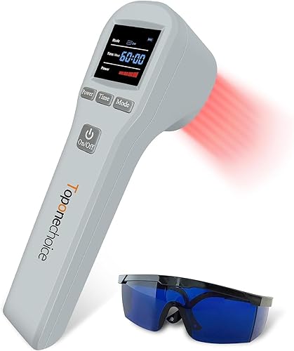 Toponechoice Dispositivo de terapia de luz roja, 4x808nm+16x650nm, terapia de luz roja infrarroja cercana para alivio del dolor corporal, pies de