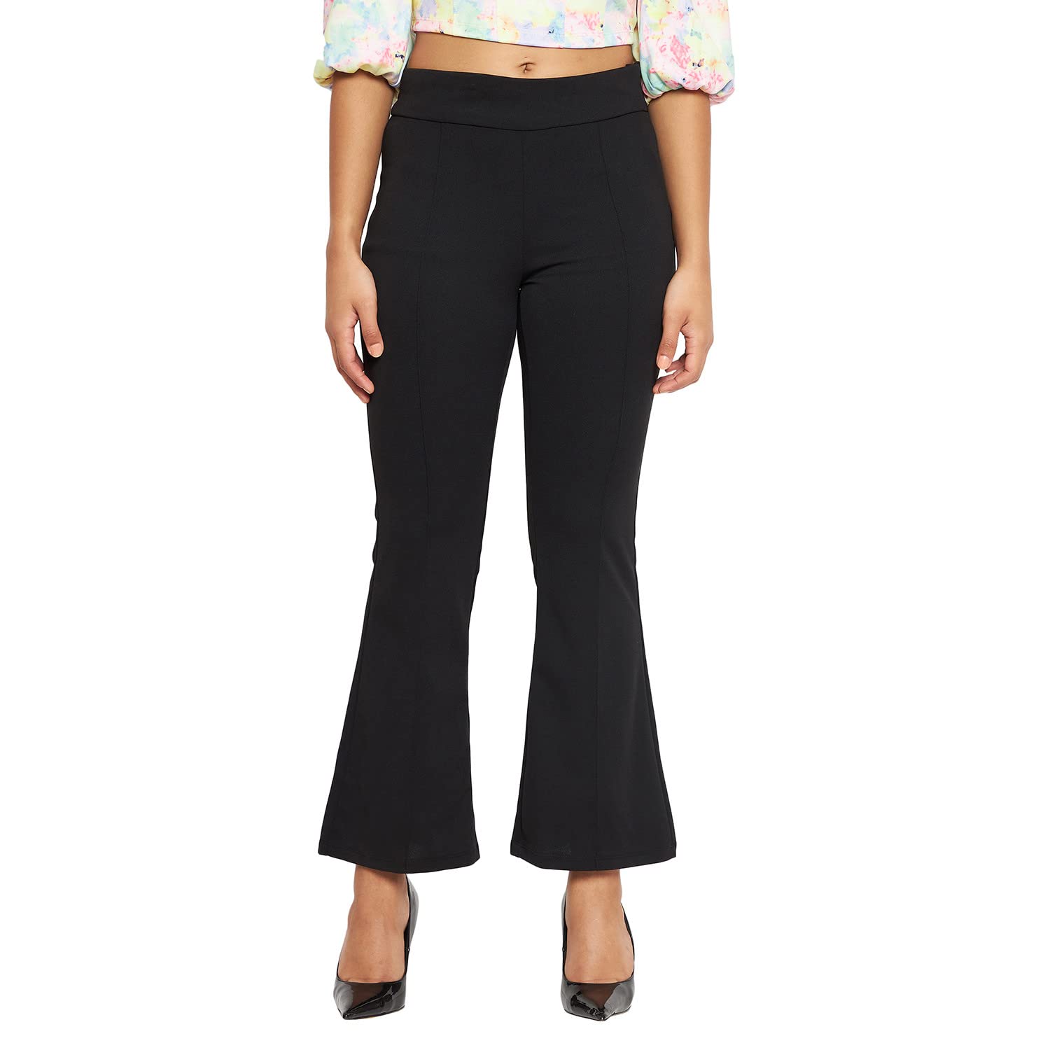 Madame Women Black Trousers