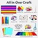 FUNZBO Arts and Crafts Supplies for Kids - Craft Kit with Glitter Glue Stick, Pipe Cleaners Pom Poms Craft & Craft Tools, DIY School Supplies Kit, Girls Toys, Birathday Gifts for Girls Boys Age 4+