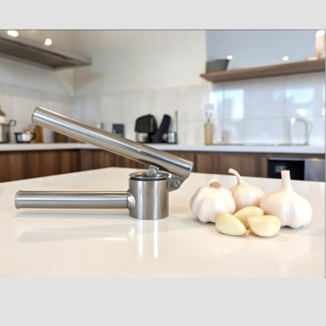Sarımsak Ezici Presi GARLIC PRESS Sarımsak Kesici,Sarımsak Ezici,Sağlam Paslanmaz Çelik Saplı,Pratik Kaliteli Malzeme