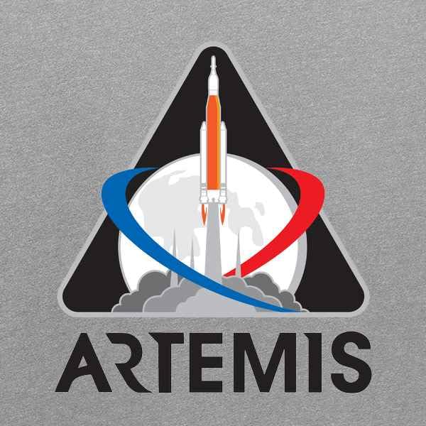 Pop Threads NASA Artemis Program Mission 1 Patch Moon Baby Toddler Kids Girl Boy T-Shirt2