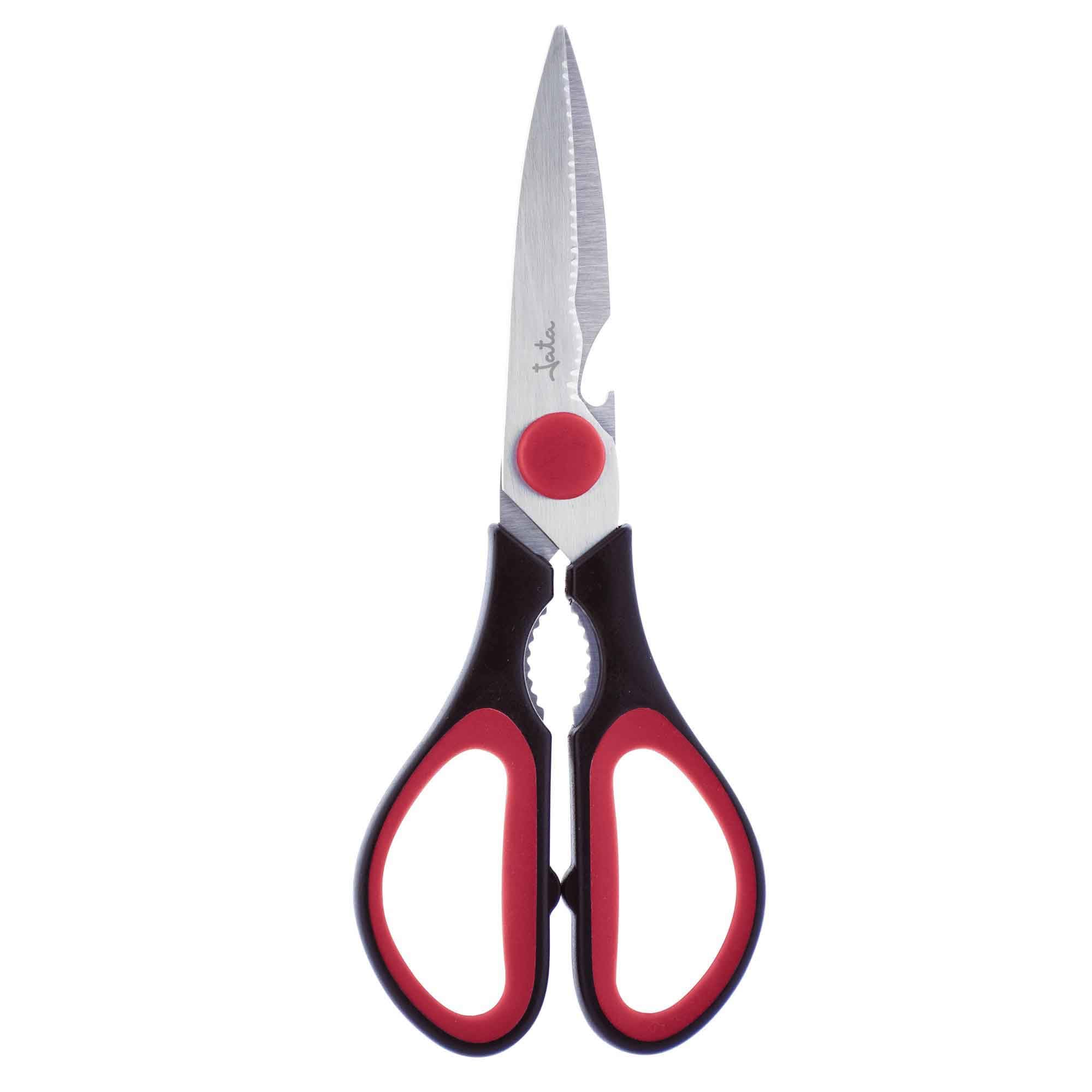 JATA HOGAR AC36 - Tijeras Cocina Multiusos: Cascanueces, Abrebotellas, Descamador de Pescado y Corte. Desmontables para Fácil Limpieza y Afilado. Filo de Acero Inoxidable. Hoja de 11 cm.