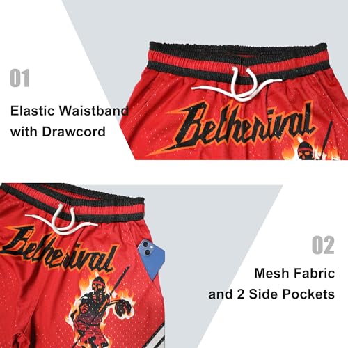 Men's Athletic Basketball Graphic Shorts Mesh Breathable Quick Dry Cool Casual Workout Gym Summer Streetwear3