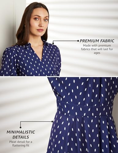 Image of Symbol Premium Women Desk-to-Dinner' Fit & Flare Wrap Dress (Midi Length | Stylish) (Available in Plus Sizes)