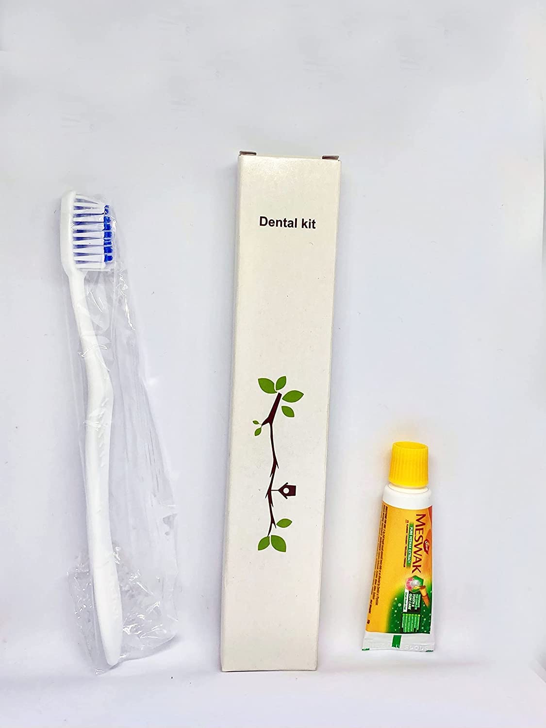 Krafty Kustomz Adult Dental Kit Hotel Accessories, Guest House Kit Dental Kit (1 Manual Toothbrush & 1 Toothpaste 10G) Pack 100,White