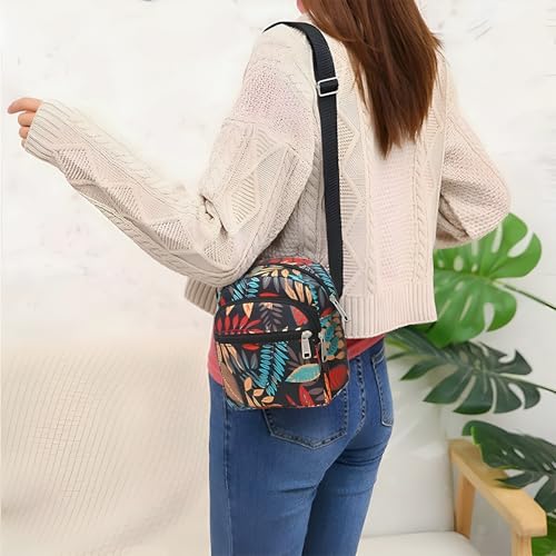 Image of MOMISY Women Mobile Messenger cellphone Bag Ladies Nylon Shoulder Cross Body Long Strap for College, Outing, Travelling, Work