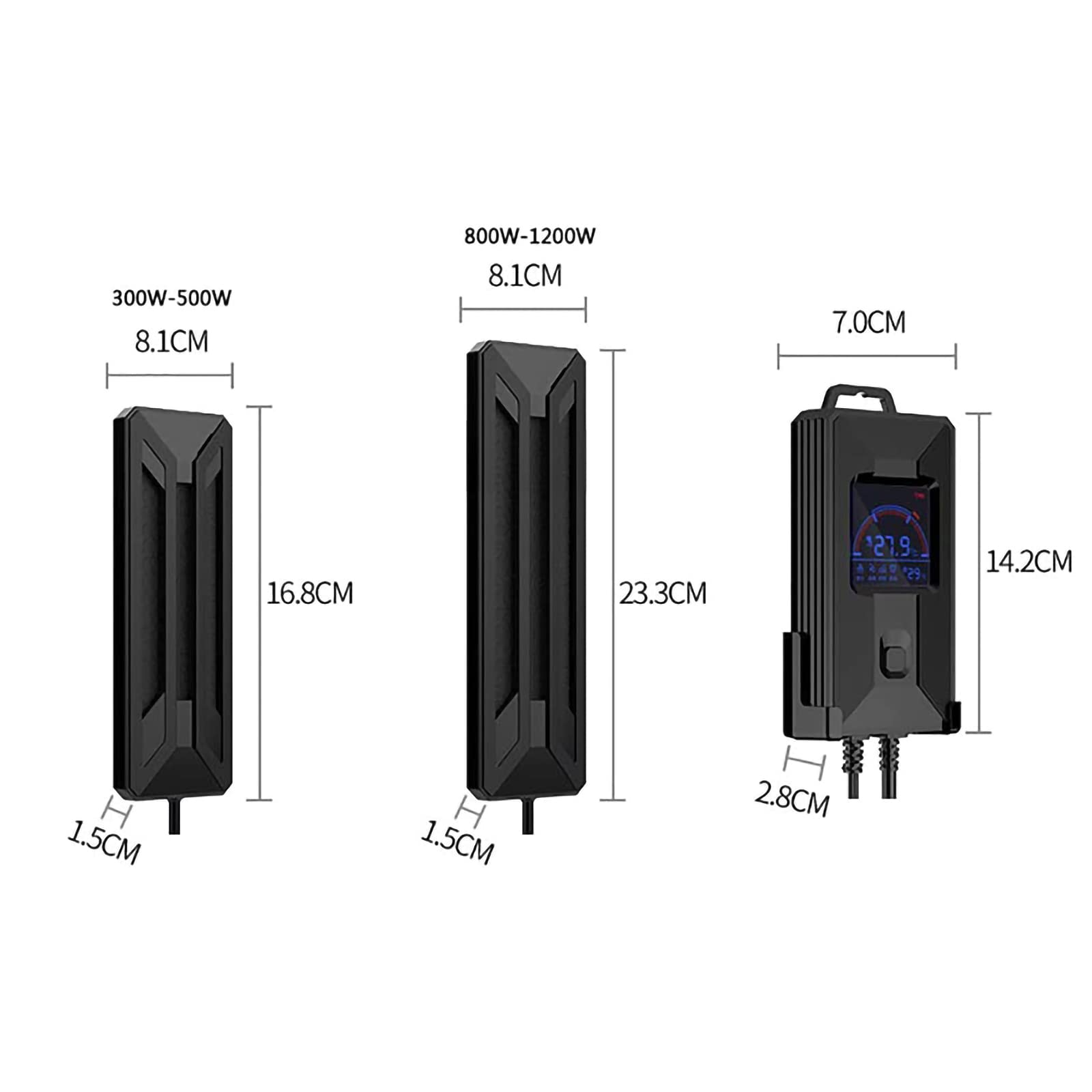 Riscaldatori per acquari a LED, regolabile, per acquario, con frequenza di riscaldamento ad alta potenza, 1000 W (300 W)