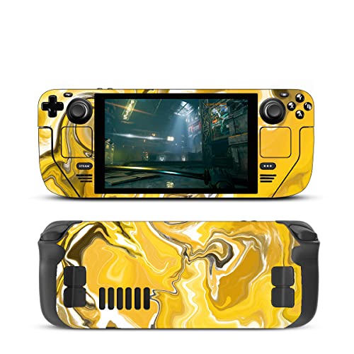 Autocollant De Protection pour Steam Deck, Coque de Protection Personnalisés en PVC pour Steam Deck, Anti-Usure et Antidérapant - Lucite dorée Cover