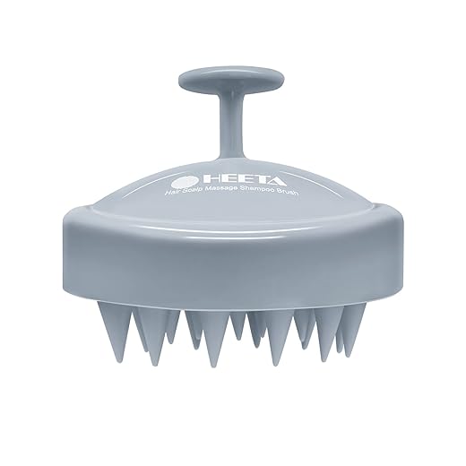 HEETA Silicone Scalp Massager Brush — Sky Gray