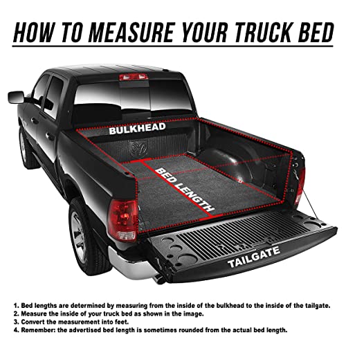 Image of DNA Motoring TTC-TRISOFT-006 Pickup Truck Bed Soft Tri-Fold Adjustable Tonneau Cover Compatible with 04-14 Ford F150 6.5Ft Fleetside Bed