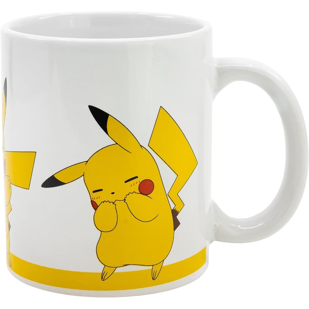 CARTOON Pikachu Pokemon Ceramic Mug Model Mug 11oz Kids Breakfast Mug, P1kachu, 9,5 x 12 cm (inkl. Griff) - Image 3