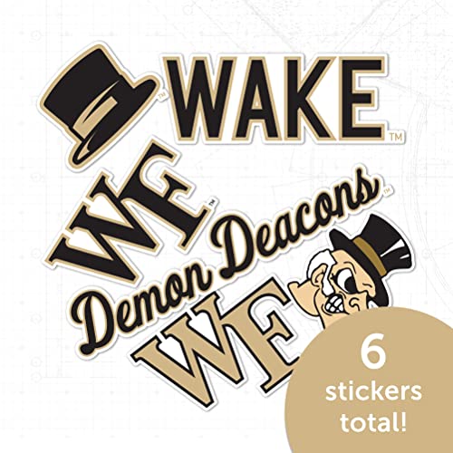 Adhesivo de vinilo para portátil Wake Forest University tipo 2 pegatina resistente 6