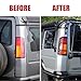 FEXON 2Pcs Rear Tail Light Lamp Guards Set Plastic for Land Rover Discovery 2 II 1999-2004 Replaces STC53194
