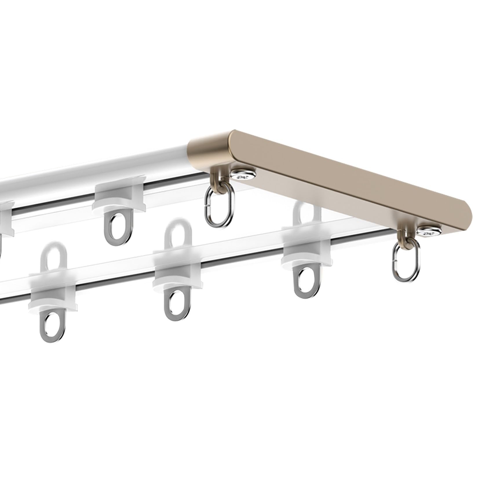 Rail rideau silencieux aluminium de 4,2 m pour séparer une chambre parentale