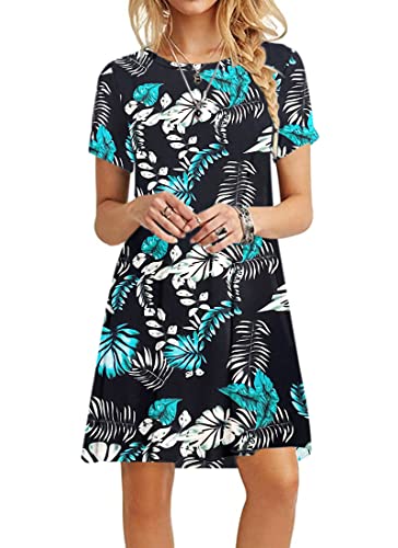 MOLERANI Women's Casual Plain Simple T-Shirt Loose Dress