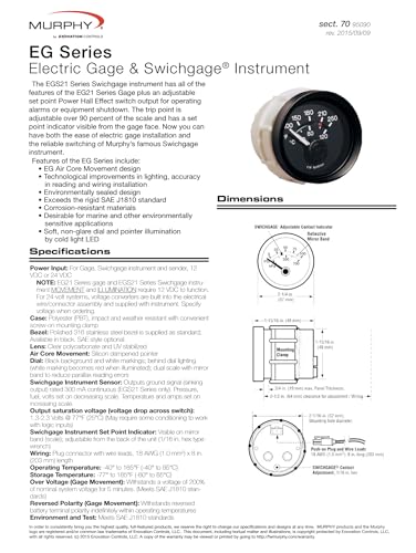 Murphy by Enovation Controls EGS21P-100-12 Electric Pressure Swichgage® (05702405) - Image 3