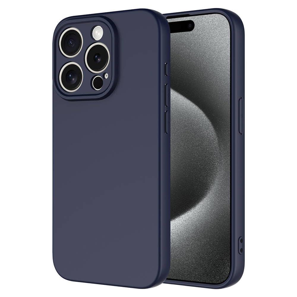 Zore Apple için uyumlu iPhone 15 Pro Max Kılıf Zore Mara Lansman Kapak Lacivert