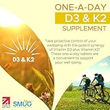 Vitamin D3 4000iu & Vitamin K2 100ug MK-7-365 Britsh Made Tablets - Supports Immune System - Promotes Healthy Bones - Vegetarian- for Men and Women - Image 2