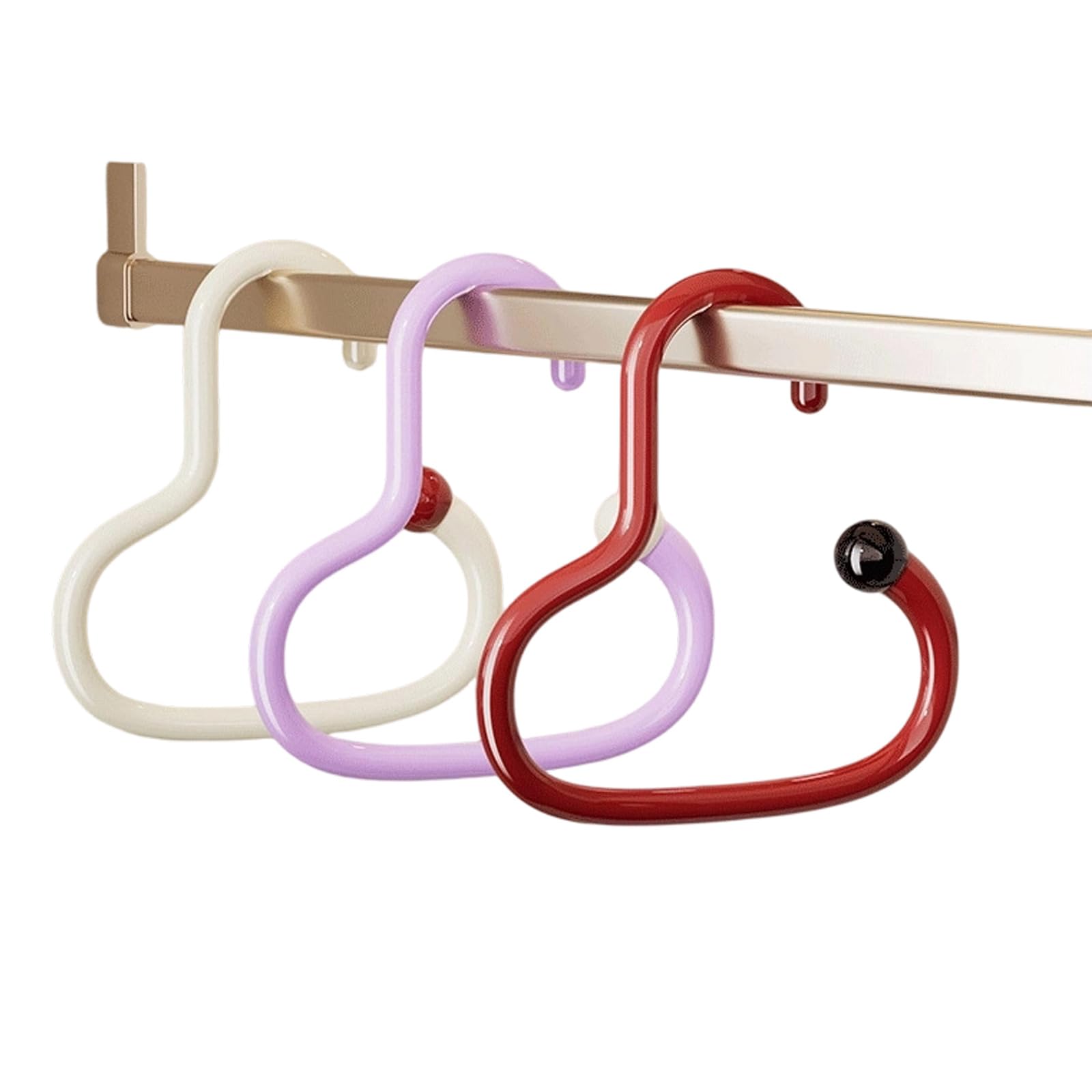 Yrohgkpn Mixed Colors Stylish Sturdy Rings Shape Closet Organizers For Scarves Hats Accessories Secure Nonslip Wall Mount Design Space Saving Door Hook