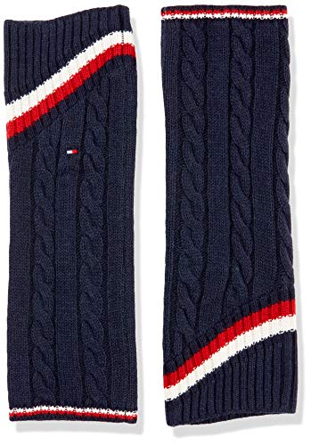 Tommy Hilfiger Th Women Leg Warmers 1p Cable Calentador de piernas, marina, UN TAMAÑO para Mujer
