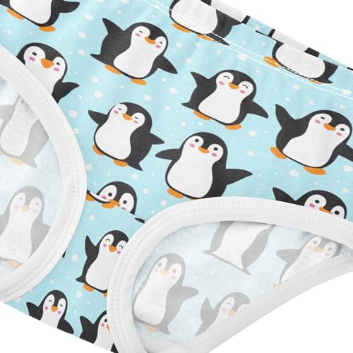 Joisal Fun Toddler Underwear Floral 2t Cotton Panties for Girl Cute Penguins Light Blue Kids Undies Briefs4