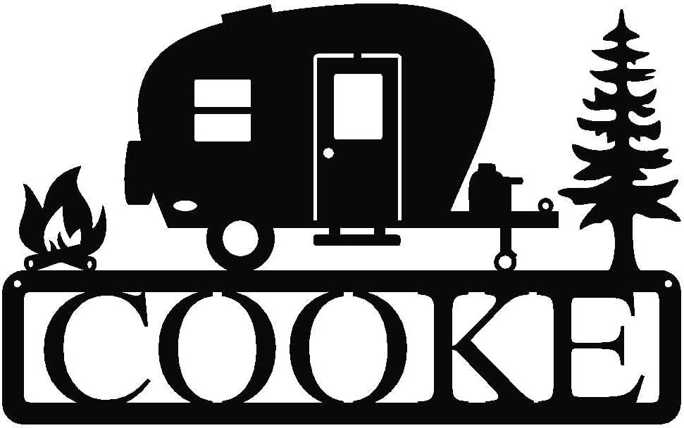 Personalized Happy Camper Sign by Sea Biscuit Metal Designs