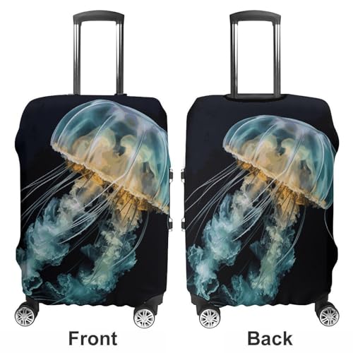 Jellyfish Travel Luggage Cover Anti-scratch Suitcase Cover Elastic Suitcase Protective Cover Fits 19-32 Inch Luggage S3