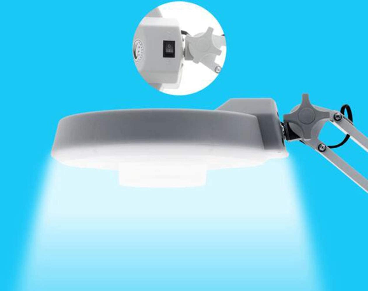 Multifuncional 3X 5X 8X 10X Lupa de Mano con luz LED y Lupa de Escritorio - Diseño Plegable con 30 Luces LED Ajustables - La Mejor Lupa de Manos Libres con Interesting