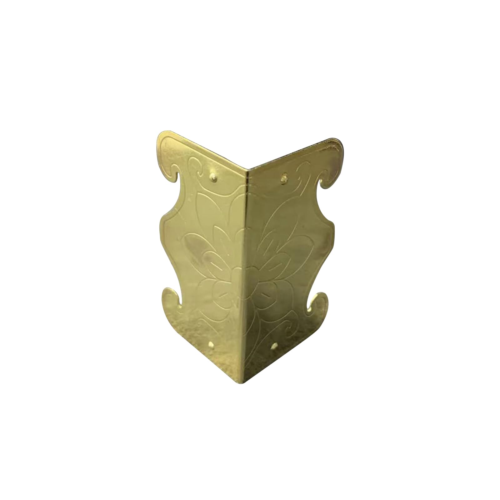 Skirting Board Corner Protectors, Retro Metal Wall Corner Protectors, Brass Skiffers Skirting Protectors, Wooden Case Chest Edge Cover, Vintage Alloy Corner Protector, Hardware Decorative 20Pcs B