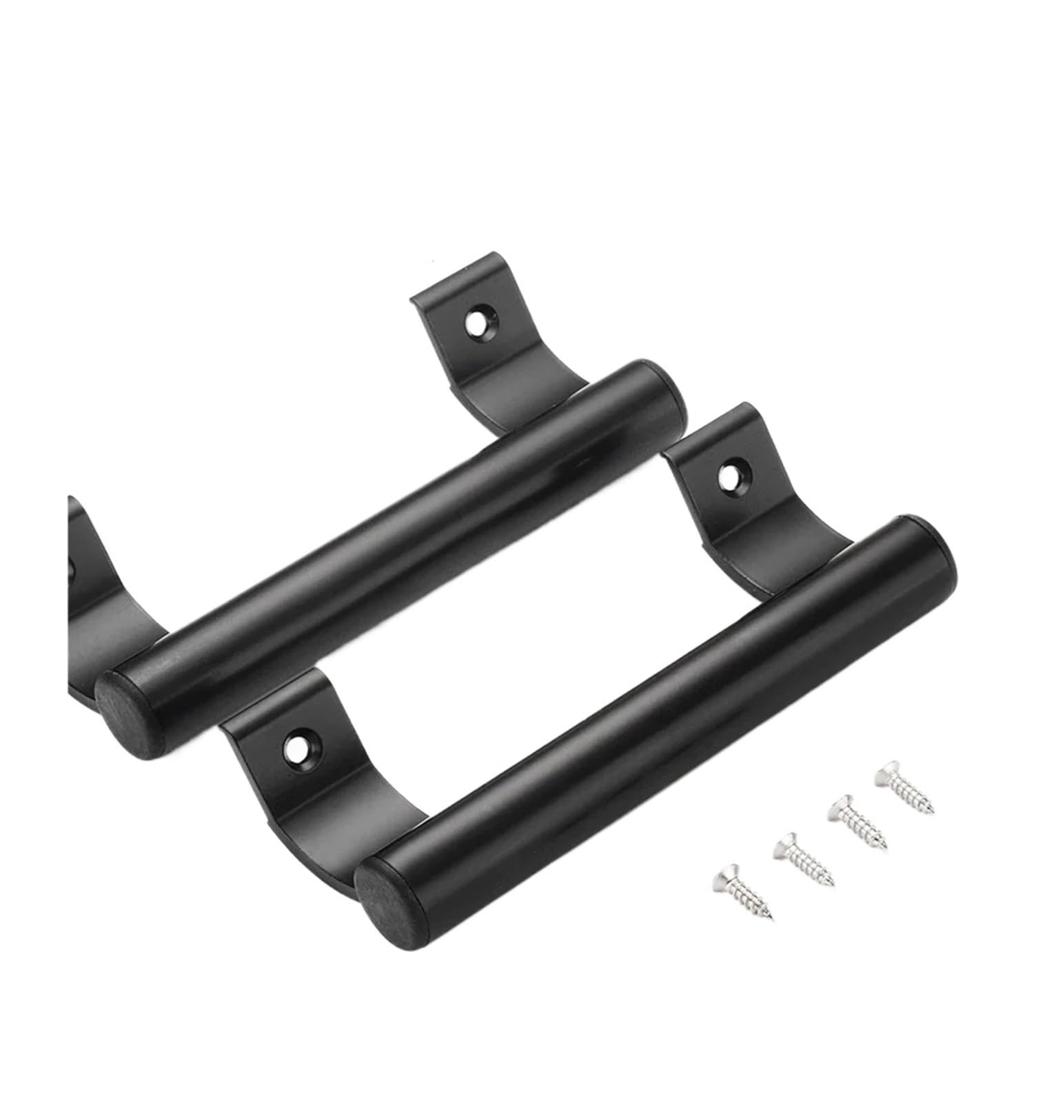 IKLAAQETBXPS 2PCS Aluminum Alloy Push Pull Handle for Balcony Sliding Doors Plastic Steel and Windows(Black)
