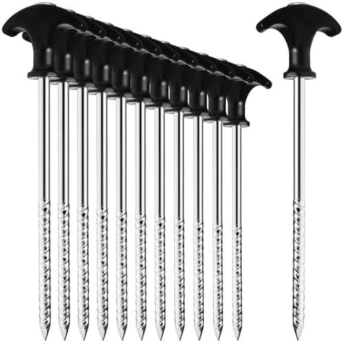 COM-FOUR® 12x piquets de Tente en Acier - piquets de Sol Robustes...