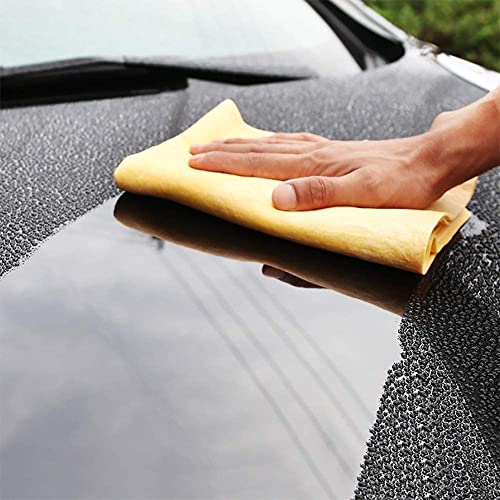 Image of CAR SAAZ Polyvinyl Alcohol Super Absorbent PVA Chamois|Leather Towel for Car, Office, Home Cleaning|Absorption Chamois Capacity 250 Ml Water(43X32 Cm)(Pack of 2), White