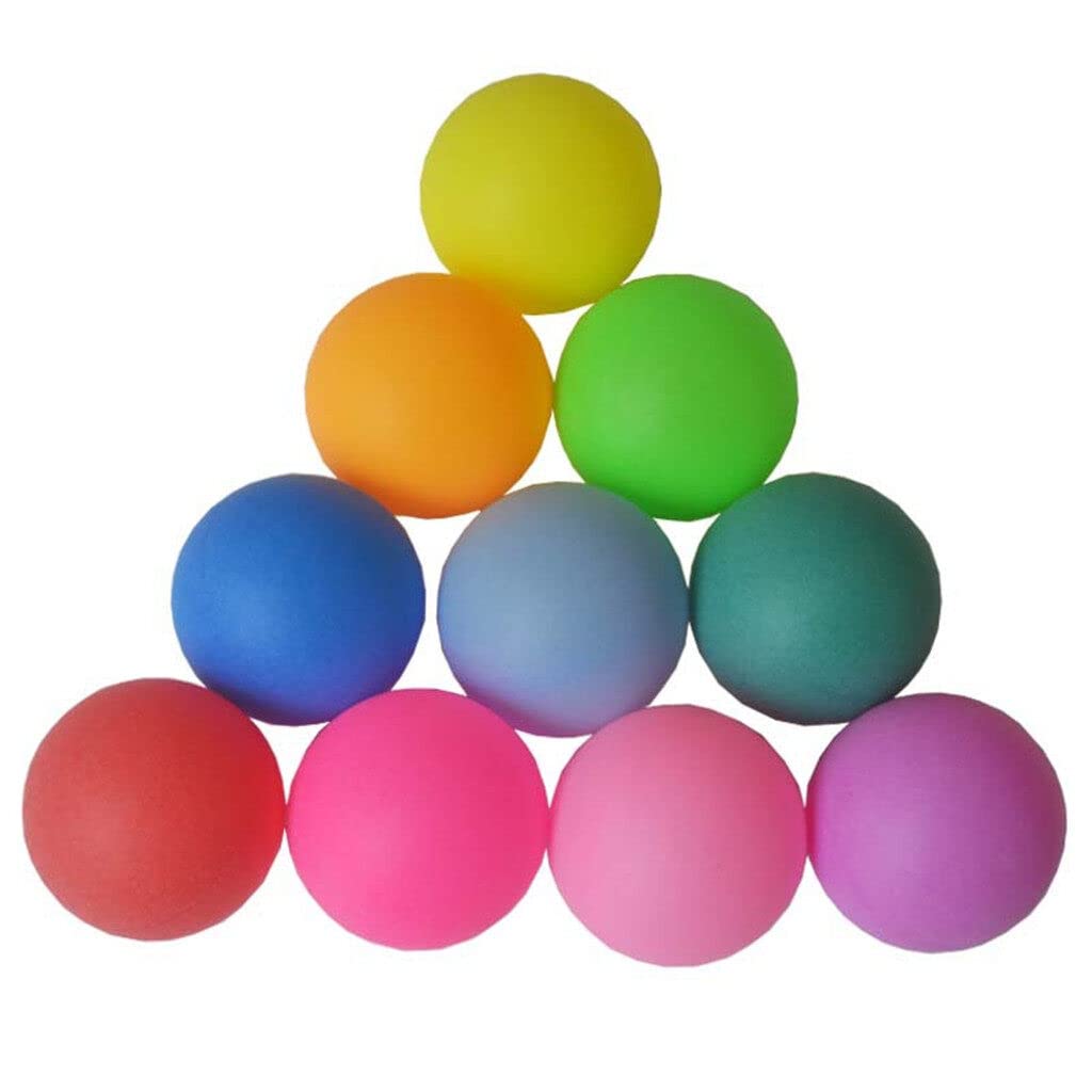 Pelotas de ping pong estándar de 40 mm, reutilizables, de plástico, pelotas de ping pong, coloridas, color aleatorio, 12 unidades