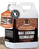 Vollence Mulch Glue for Landscaping, 1 Gallon Rock Glue, No Dilution Needed Non-Toxic Weather-Resistant Strong Gravel Binder, Pine Straw Outdoor Strong Pebble Gravel Hold for Garden