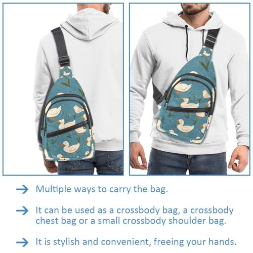 Mochila cruzada de patos con correa ajustable para manos libres diarias 3
