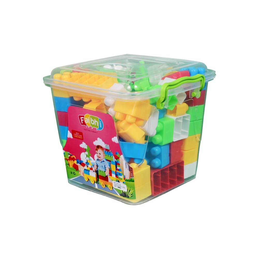 MEGA Building Block Set with Storage Container. Entertaining, Educational & Innovative Learning Toy for Kids| Puzzle Shape Assembly | Colorful Toy Set for Children of +3 Years.-image-29
