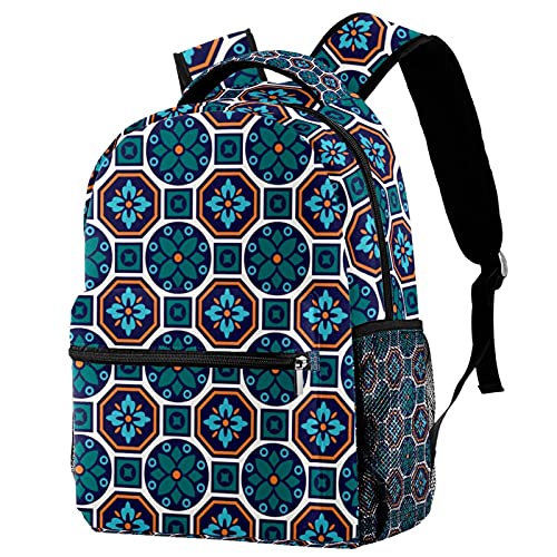 Sac à dos femme noir et blanc géométrique à grande capacité