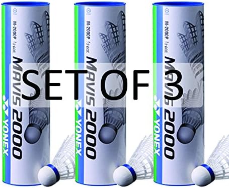 YONEX Mavis 2000 Nylon Badminton Shuttlecock (White 3 Tubes)