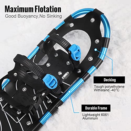image for [New Upgrade] AMBIO Lightweight Snowshoes for Men Women Youth Kids, Al