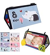 Jenilily Baby Spiegel Spielzeug Babybuch Stoffbuch Schwarz Weiß ab 0+ Monate, Knisterbuch Babybüc...