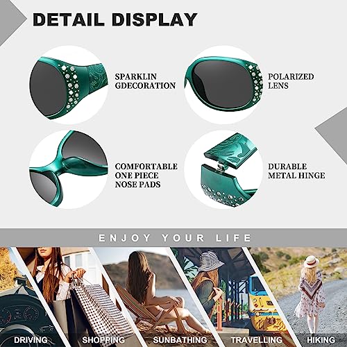 HAOLOTA Night Vision Driving Glasses Women Anti Glare Polarized, Wrap Around Nighttime Safety Glasses UV Protection3