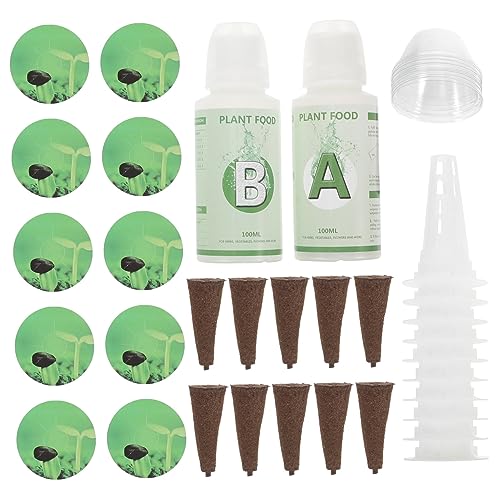 CIYODO Fournitures De Jardinage Dintérieur Paniers À Plantes Couvercles Étiquettes Incluses pour Systèmes Hydroponiques