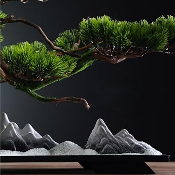 Artificial Small Bonsai Tree Simulation Of Pine Ornaments Bonsai Chinese Style Entrance Living Room Office Hotel Club Decoration Crafts Living Room Fake Plant G(L)