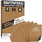 IMPRIMIBLE EN CASA: Nuestro papel kraft es muy fácil de imprimir en su impresora. Tanto con una inyección de tinta como con la impresora láser hay una imagen de impresión muy bonita. Seleccione el tipo de papel "CARTÓN" en la impresora.