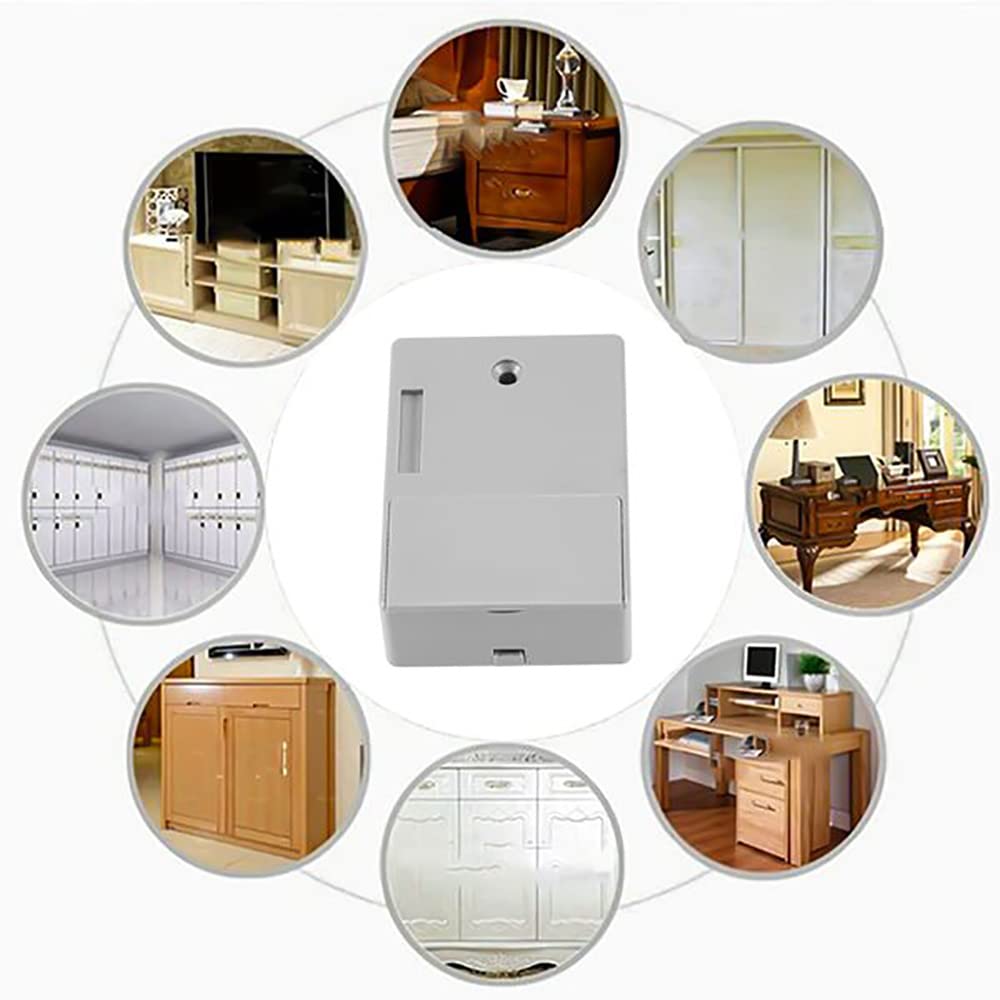 Kit de serrure électronique à ouverture libre RFID, serrures d'armoire de bricolage numériques à induction intelligente pour armoire à deux portes, casier, tiroir, armoire en bois