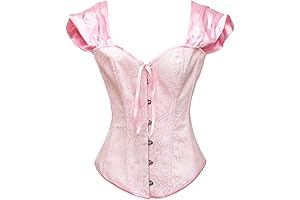 Womens Costume Princess Rushed Sleeve Bustier Corset Top