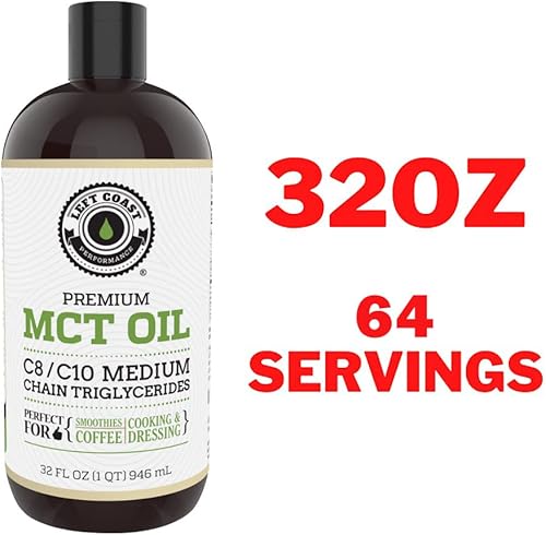 Miniatura 5 de Aceite MCT premium de 32 onzas y mantequilla de nueces Keto de 10 onzas con macadamia para dieta Keto por Left Coast Performance