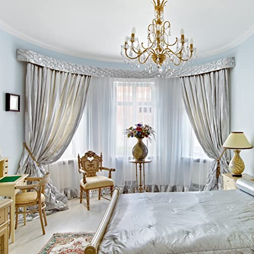 Kxlife Black Flexible Bendable Curved Ceiling Curtain Track, Rv Curtain Track, Curtain Track Ceiling Mount, Curtain Rail (8 Ft) #TOP5