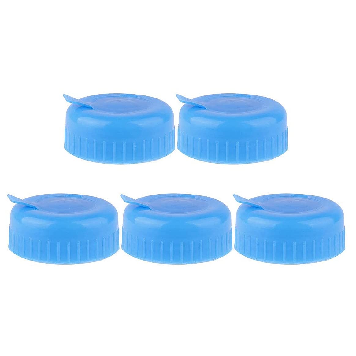 CTRLZS Water Jug Cap 5 Pack Plastic Water Bottle Cap Blue Gallon Drinking Water Bottle Cap Replacement Bottle Tool Leak Free